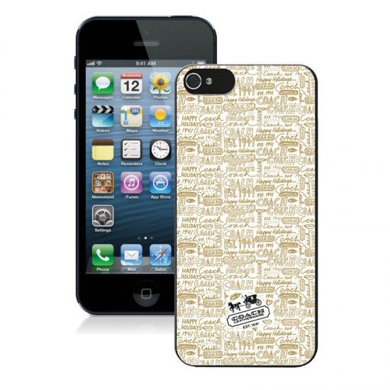 Coach Fashion Logo Khaki iPhone 5 5S Cases AUI Coach Fashion Logo Khaki iPhone 5 5S Cases AUI
